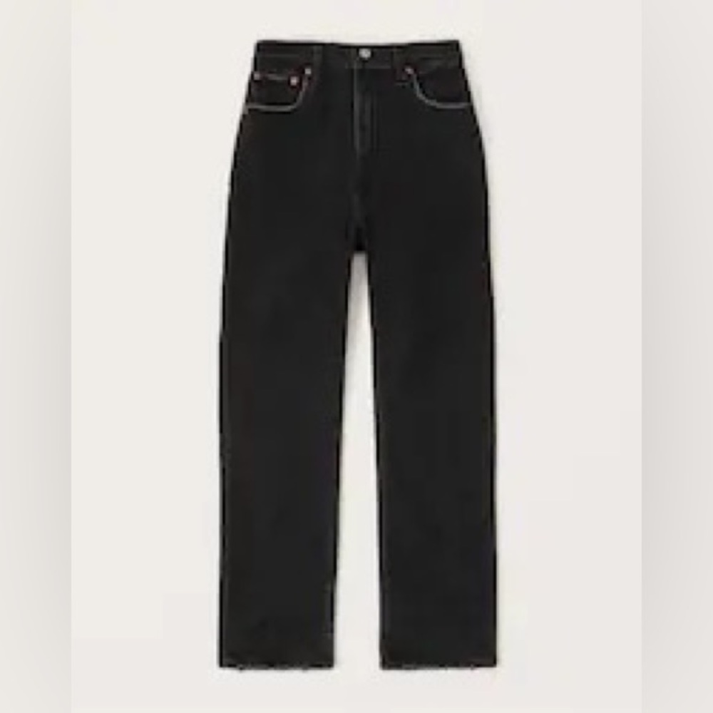 Abercrombie Ultra High Rise Ankle Straight Jean